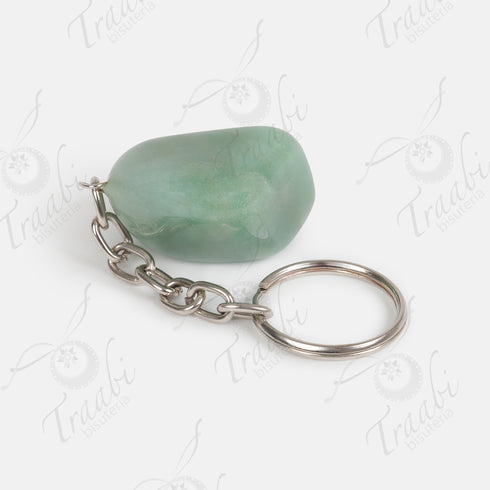 Llavero de piedra Aventurina verde paquete de 25 piezas