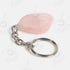 Llavero de piedra Cuarzo rosa paquete de 25 piezas