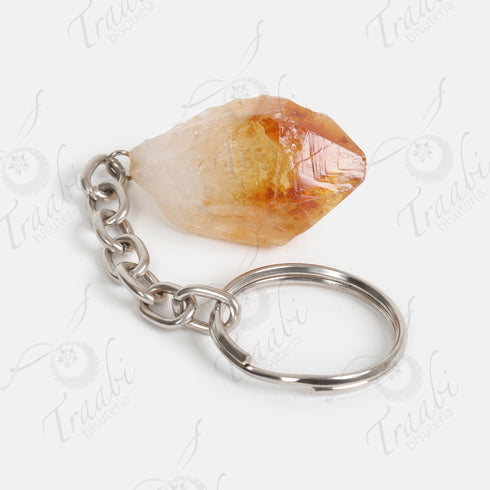 Llavero de piedra Cuarzo Citrino paquete de 25 piezas