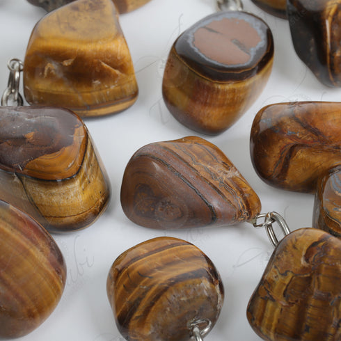 Llavero de piedra Cuarzo Ojo de tigre paquete de 25 piezas modelo