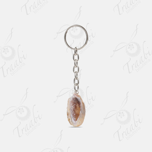 Llavero de piedra Geoda Ágata paquete de 25 piezas