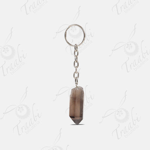 Llavero de piedra Cuarzo Ahumado paquete de 25 piezas