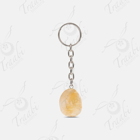 Llavero de piedra Cuarzo Citrino paquete de 25 piezas