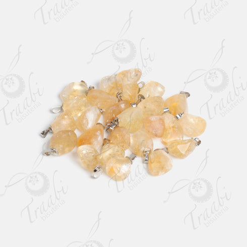 Pendiente de piedra Cuarzo Citrino paquete de 25 piezas