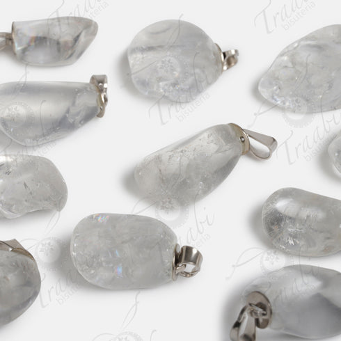 Pendiente de piedra Cuarzo Cristalino paquete de 25 piezas