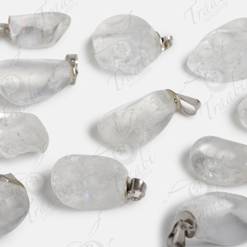 Pendiente de piedra Cuarzo Cristalino paquete de 25 piezas