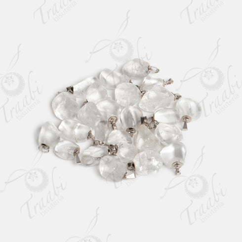 Pendiente de piedra Cuarzo Cristalino paquete de 25 piezas