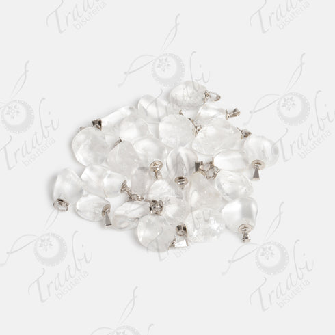 Pendiente de piedra Cuarzo Cristalino paquete de 25 piezas