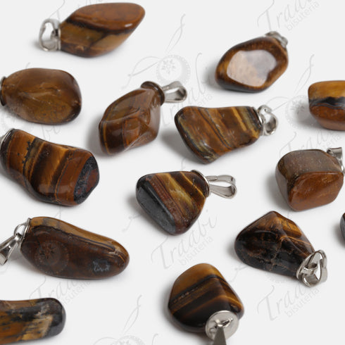 Pendiente de piedra Ojo de tigre paquete de 25 piezas