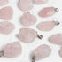 Pendiente de piedra Cuarzo rosa paquete de 25 piezas