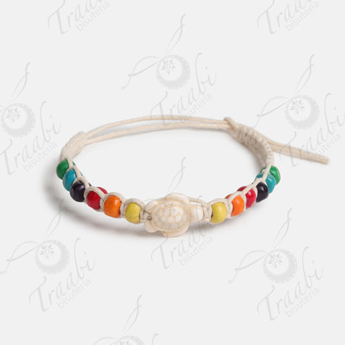 Pulsera tortuga tejida de hilo Mix