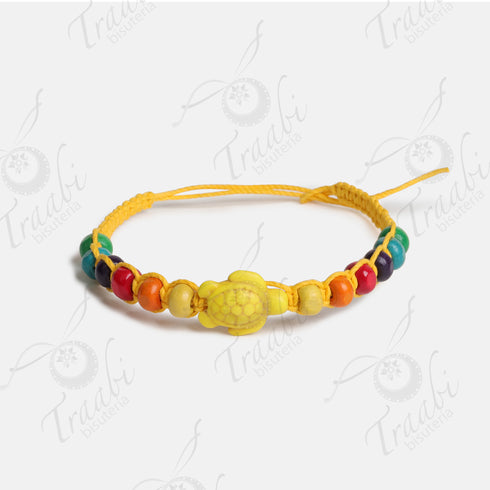 Pulsera tortuga tejida de hilo Mix