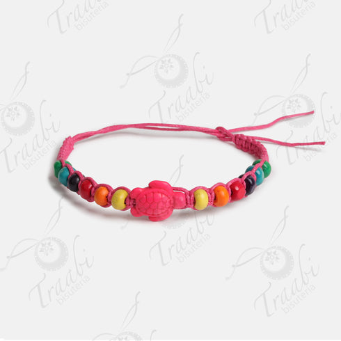 Pulsera tortuga tejida de hilo Mix
