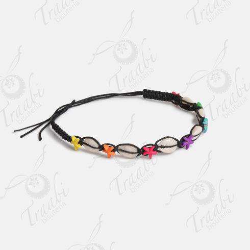 Gargantilla tejida de conchas y estrella