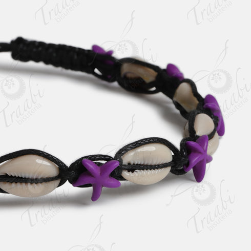 Gargantilla tejida de conchas y estrella