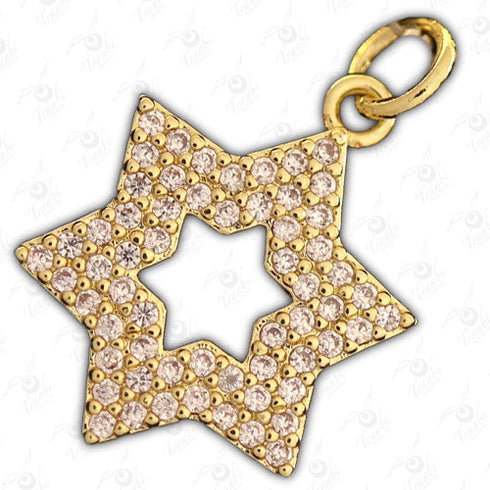 Dije de metal con cristal de estrella 10 unidades por pieza