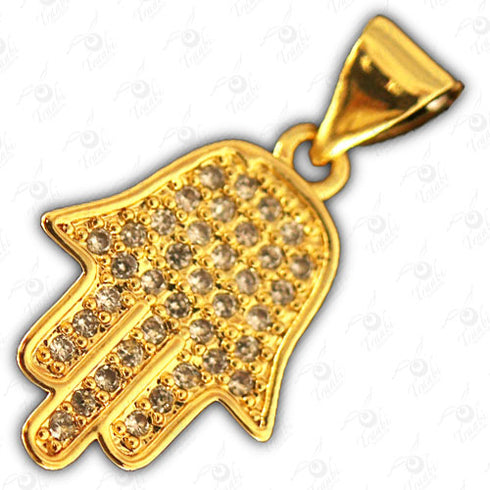 Dije de metal con cristal de mano 10 unidades por pieza