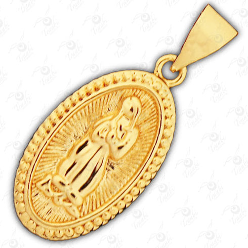 Dije de metal con cristal de virgen 10 unidades por pieza