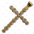 Dije de metal con cristal de cruz 10 unidades por pieza