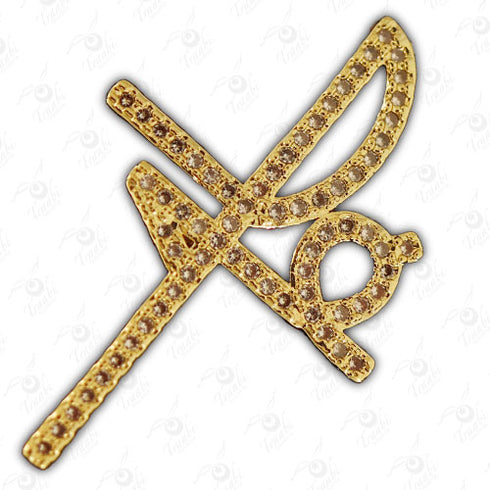 Dije de metal con cristal de cruz 10 unidades por pieza