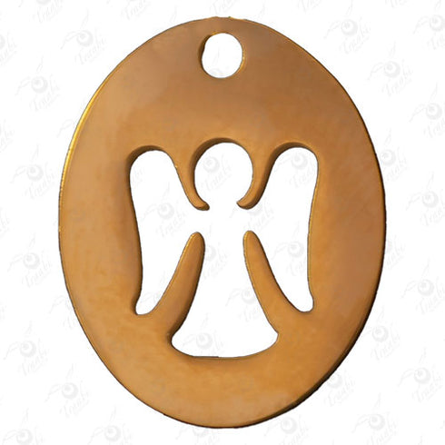 Dije de acero de Ángel plano 10 unidades por pieza