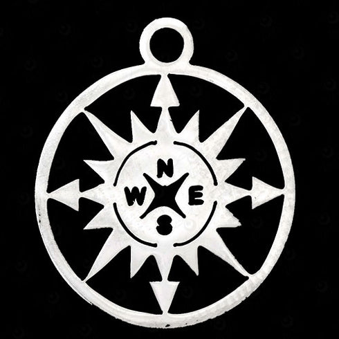 Dije de acero de brújula 10 unidades por pieza