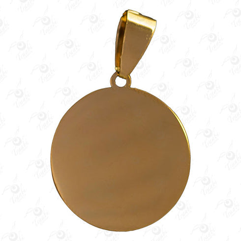 Dije de acero de circulo 10 unidades por pieza