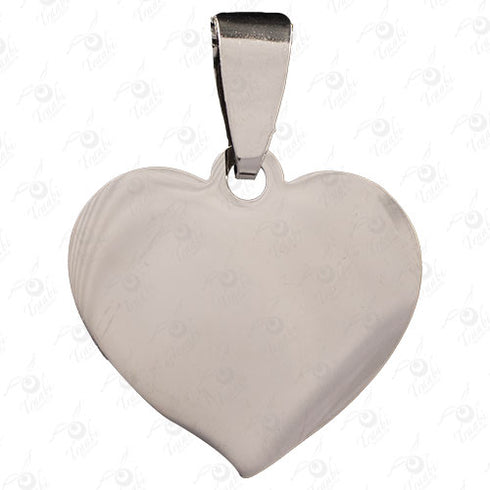 Dije de acero de corazón 10 unidades por pieza modelo n°1