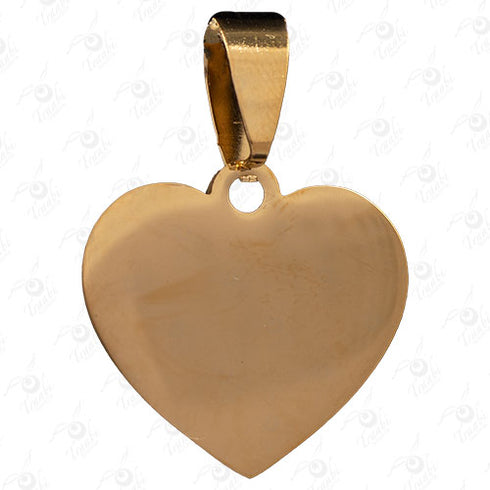 Dije de acero de corazón 10 unidades por pieza modelo n°1