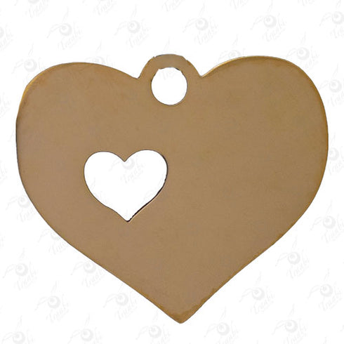 Dije de acero de corazón 10 unidades por pieza modelo n°4