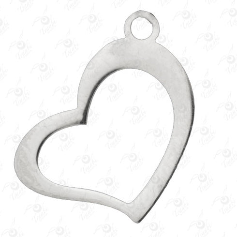 Dije de acero de corazón 10 unidades por pieza modelo n°5