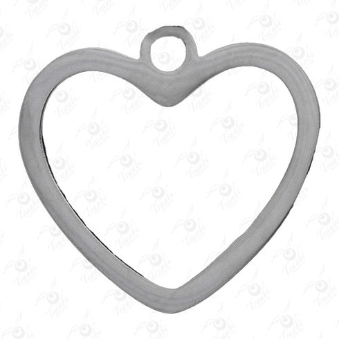 Dije de acero de corazón 10 unidades por pieza modelo n°6