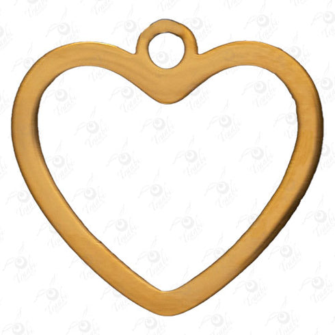 Dije de acero de corazón 10 unidades por pieza modelo n°6