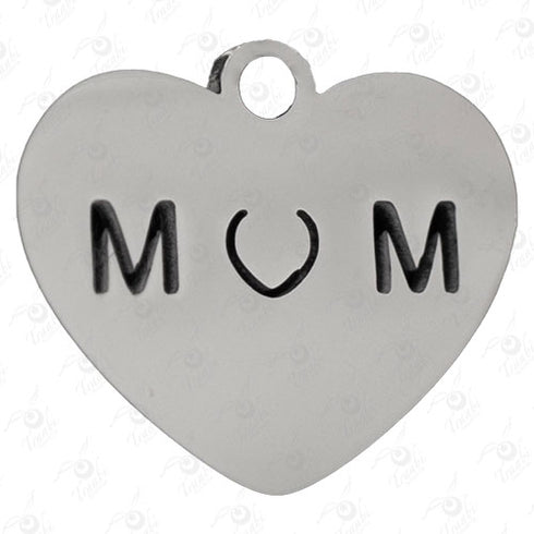 Dije de acero de corazón 10 unidades por pieza modelo n°7