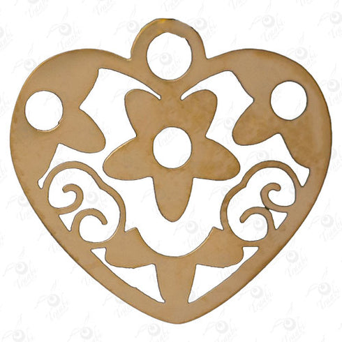 Dije de acero de corazón 10 unidades por pieza modelo n°8