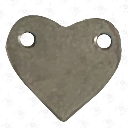 Dije de acero de corazón 10 unidades por pieza modelo n°11