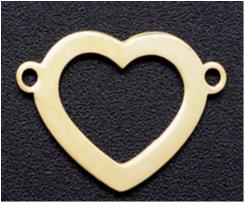 Dije de acero de corazón 10 unidades por pieza modelo n°12