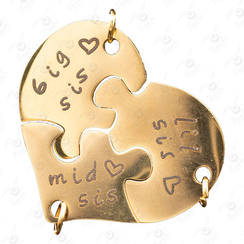 Dije de acero de corazón 10 unidades por pieza modelo n°13