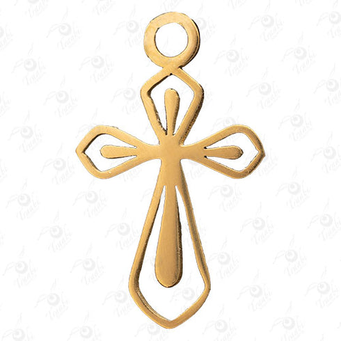 Dije de acero de cruz 10 unidades por pieza