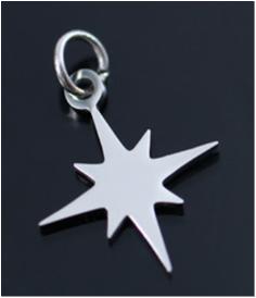 Dije de acero de estrella 10 unidades por pieza modelo n°1