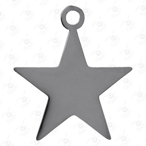 Dije de acero de estrella 10 unidades por pieza modelo n°3