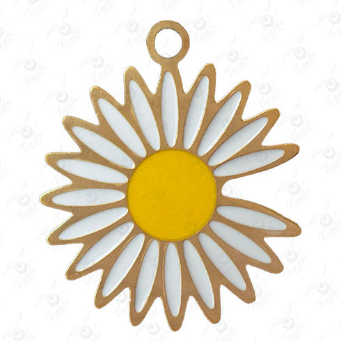 Dije de acero de girasol 10 unidades por pieza