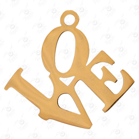 Dije de acero de love 10 unidades por pieza