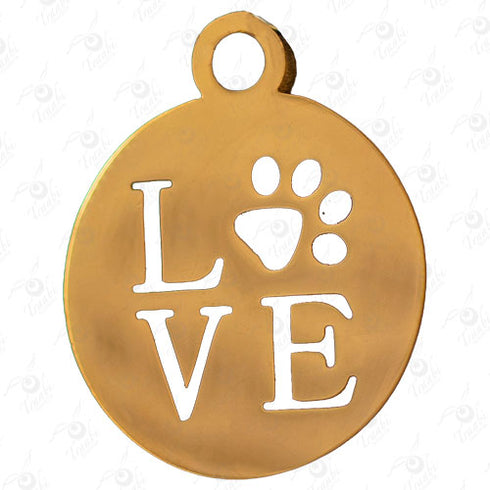 Dije de acero de love 10 unidades por pieza