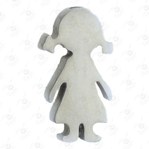 Dije de acero de niña 10 unidades por pieza