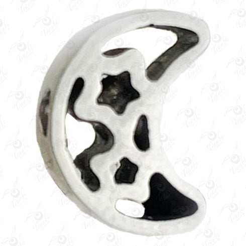 Dije de acero de luna 10 unidades por pieza