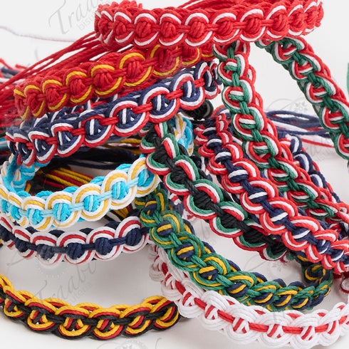 World Team Edition Fabric FLAT Wristbands (Pack of one dozen)