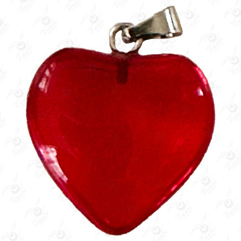 DIJE DE VIDRIO de CORAZON 100u / pza